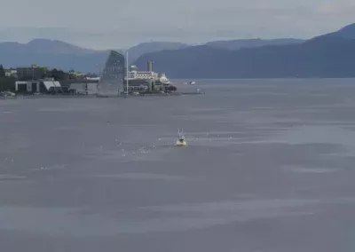 Einlaufen Molde Blick vom Balkon